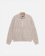 WOOL BLEND SHERPA MOCK NECK