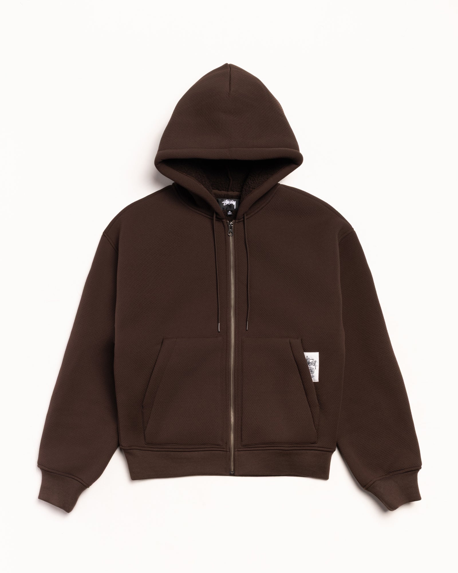 Bonded Sherpa Hoodie – Brown | Sweats | Stüssy UK