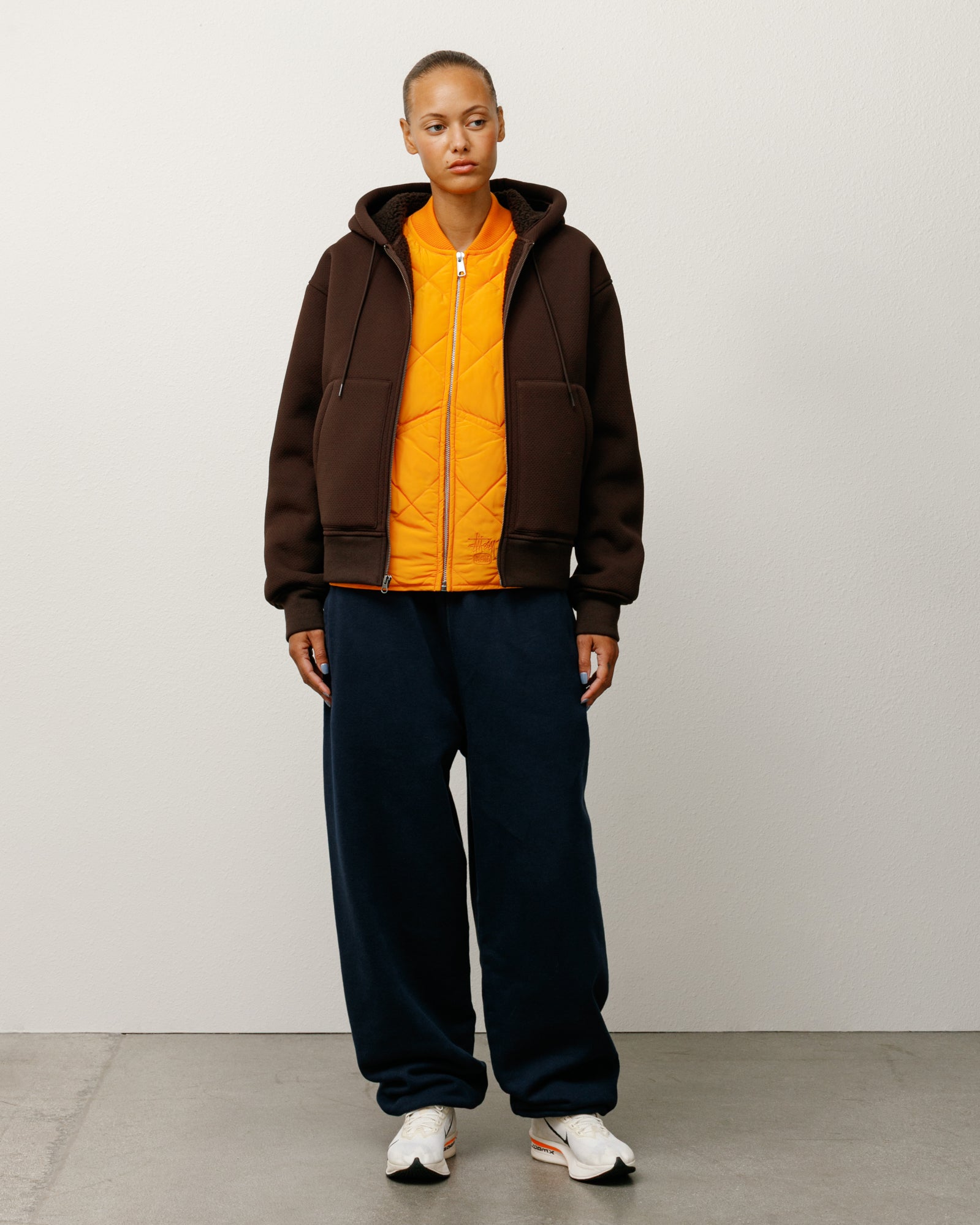 Bonded Sherpa Hoodie – Brown | Sweats | Stüssy UK