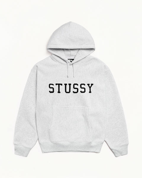Stussy Applique Hood Mens Long Sleeve In Ash Heather
