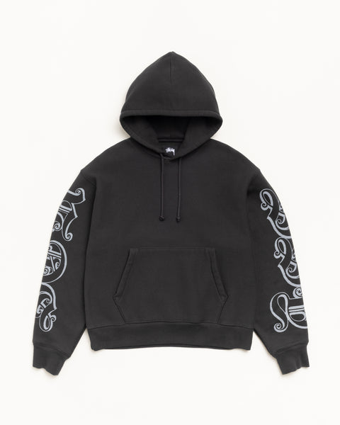 Motif Print Hoodie – Black | Sweats | Stüssy UK