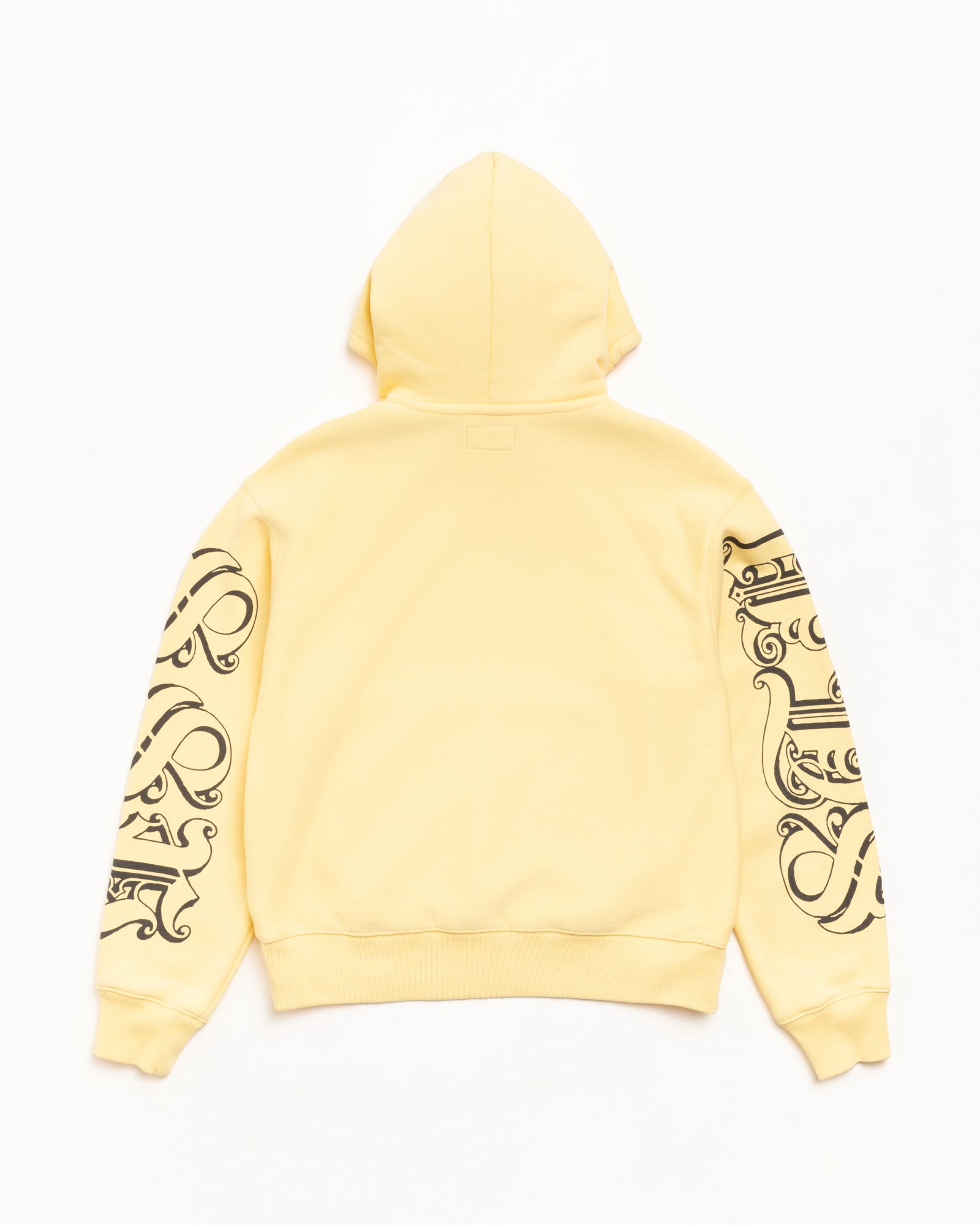 Motif Print Hood Mens Long Sleeve In Yellow