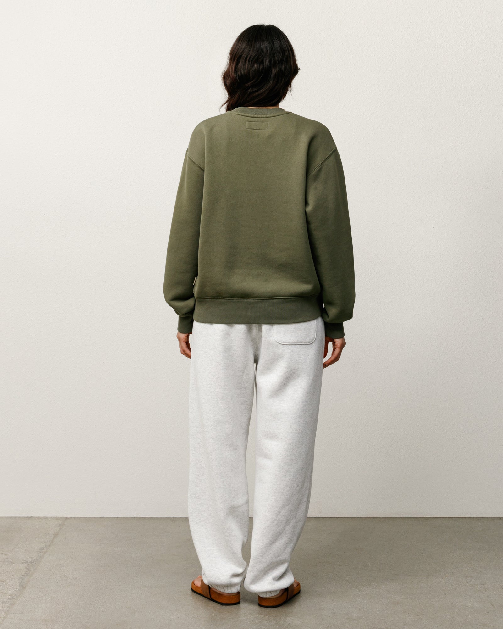 Sweats Crew Mens Long Sleeve In Green