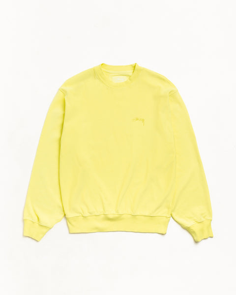 Lightweight Terry Crew Unisex Long Sleeve In Yellow