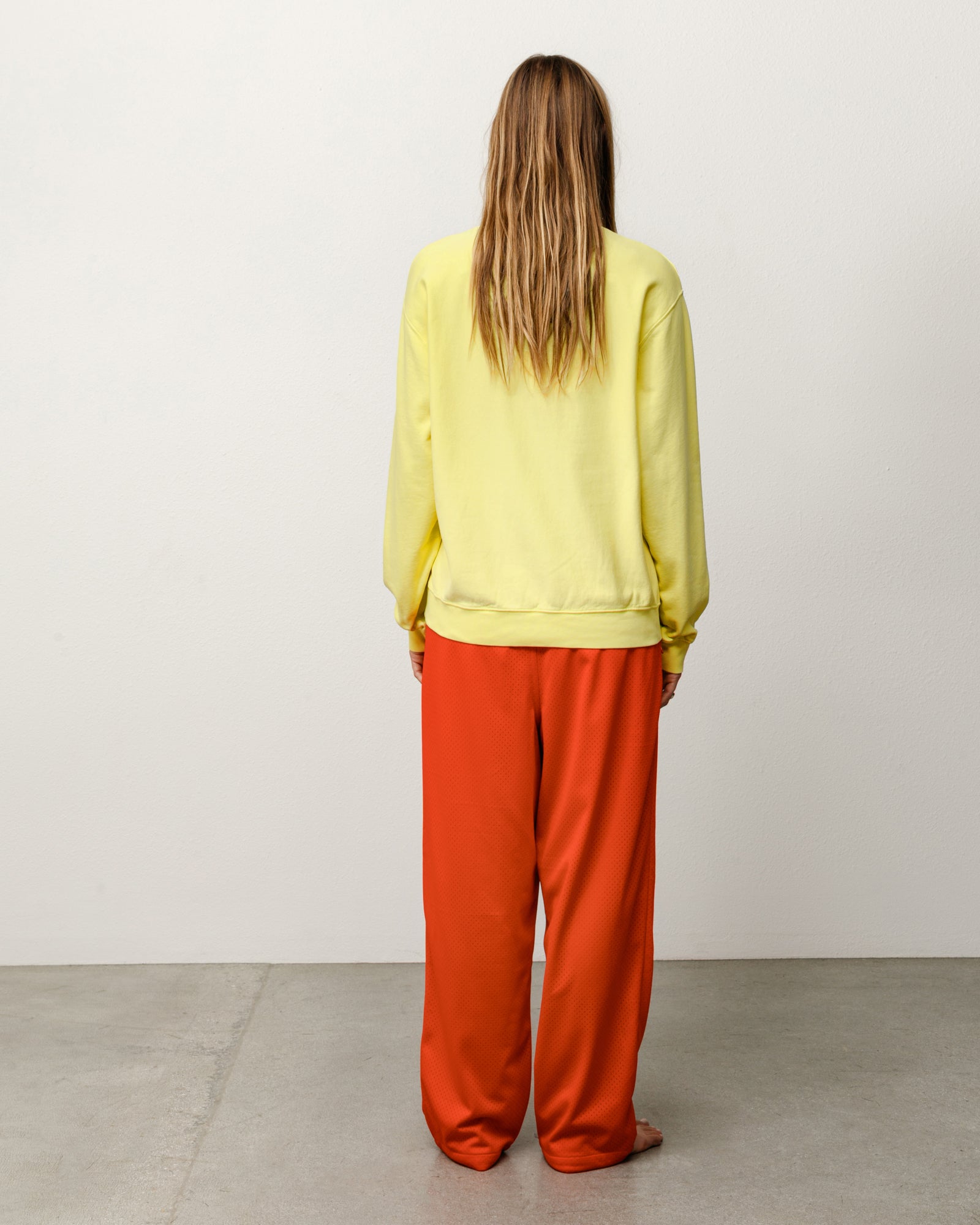 Lightweight Terry Crew Unisex Long Sleeve In Yellow