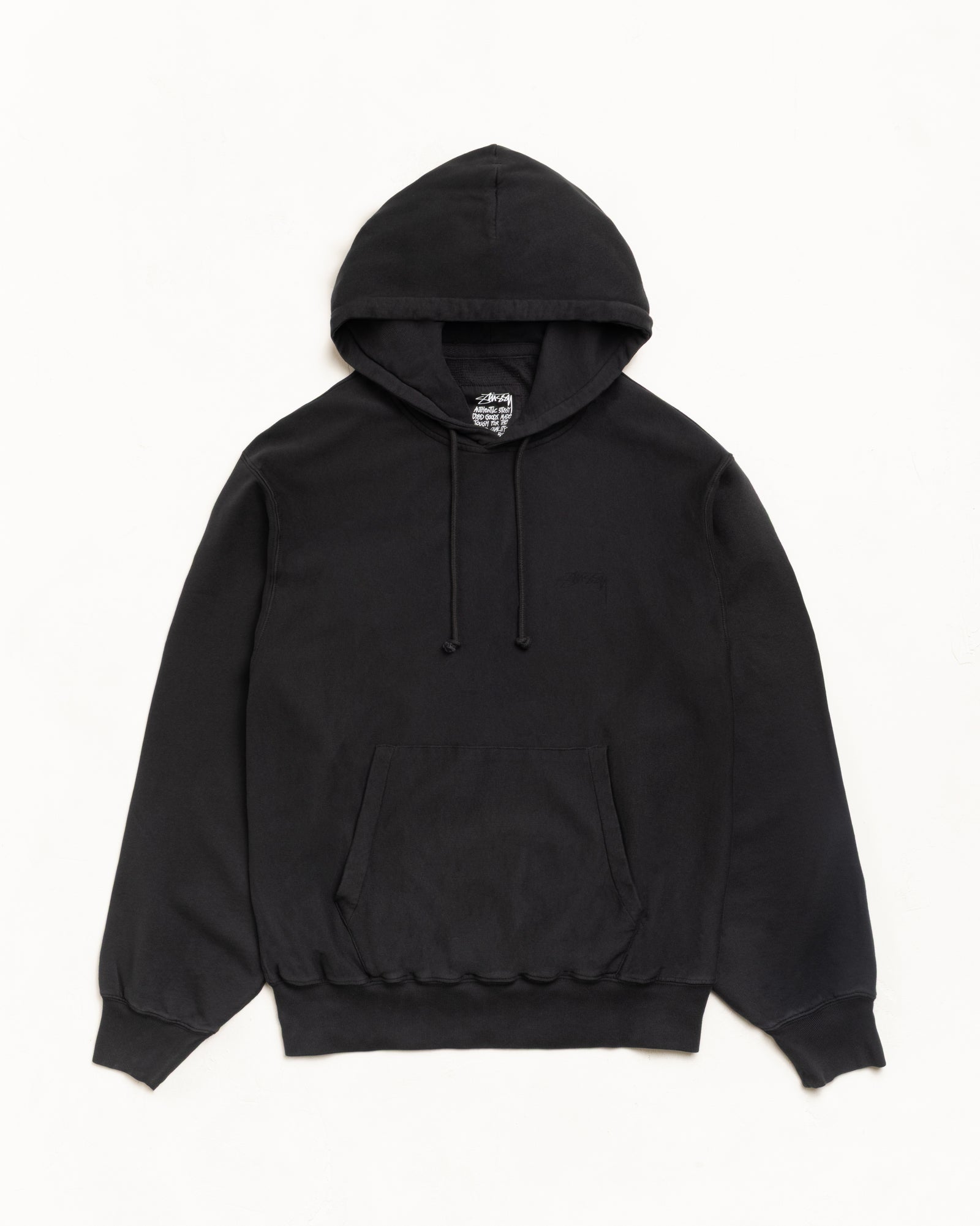 Lightweight Terry Hoodie Unisex Long Sleeve In Black
