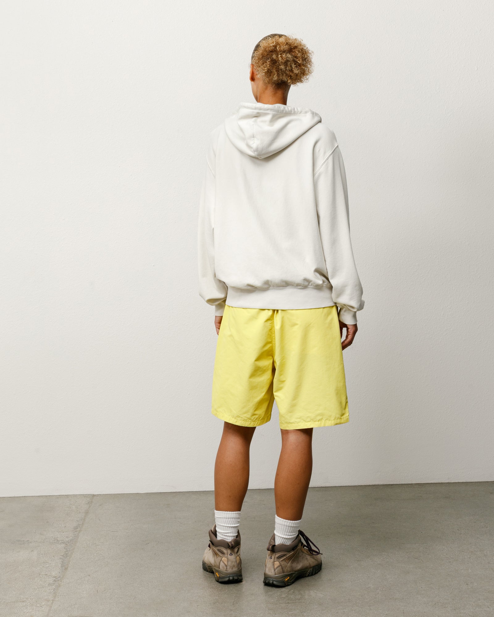 Lightweight Terry Zip Hoodie Unisex Long Sleeve In Stone