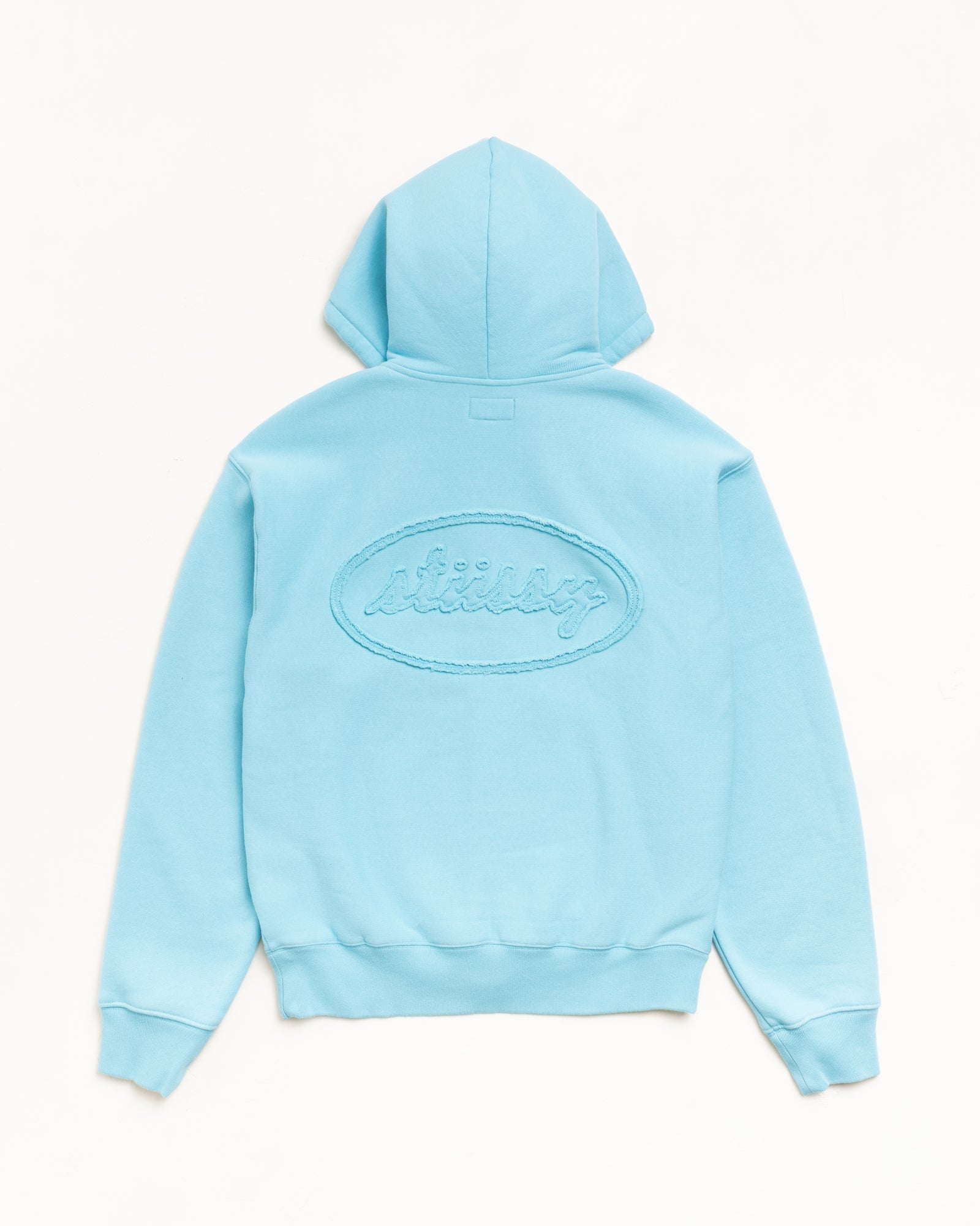 Cursive Applique Zip Hoodie – Aqua | Sweats | Stüssy UK