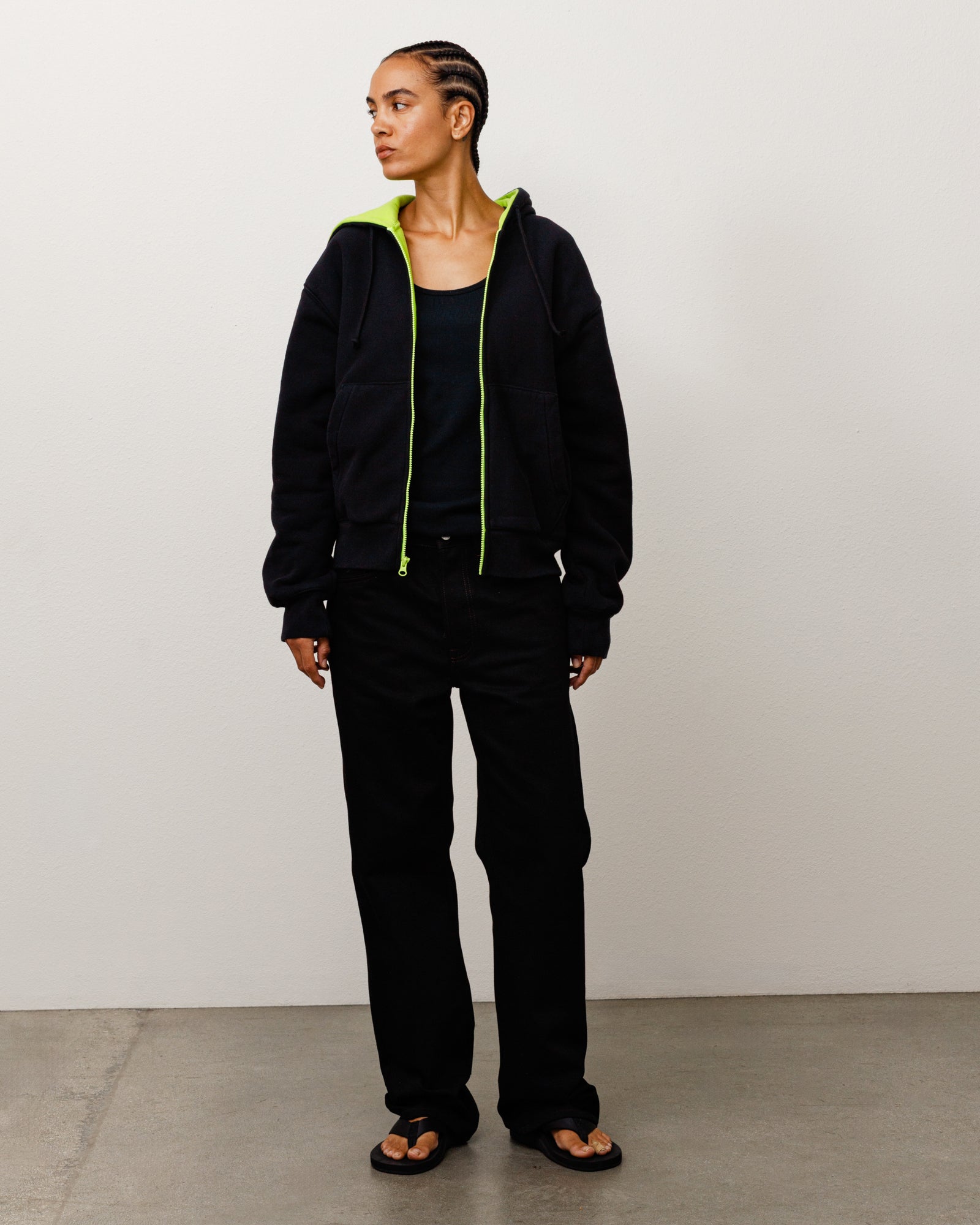 Double Faced Zip Hoodie - Black | Zip-up Fleece | Stüssy UK