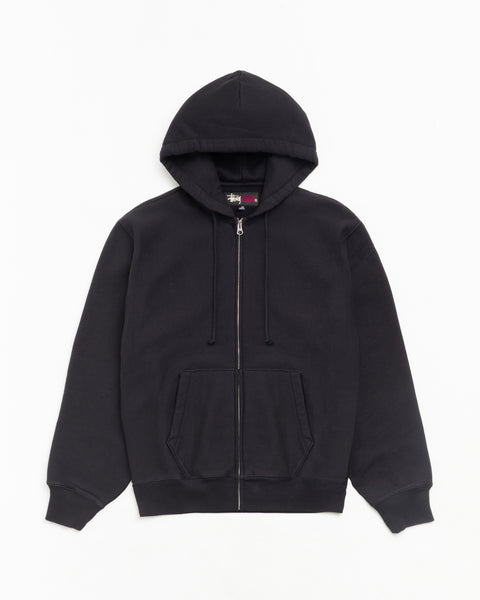 Sweats Zip Hoodie Unisex Long Sleeve In Black