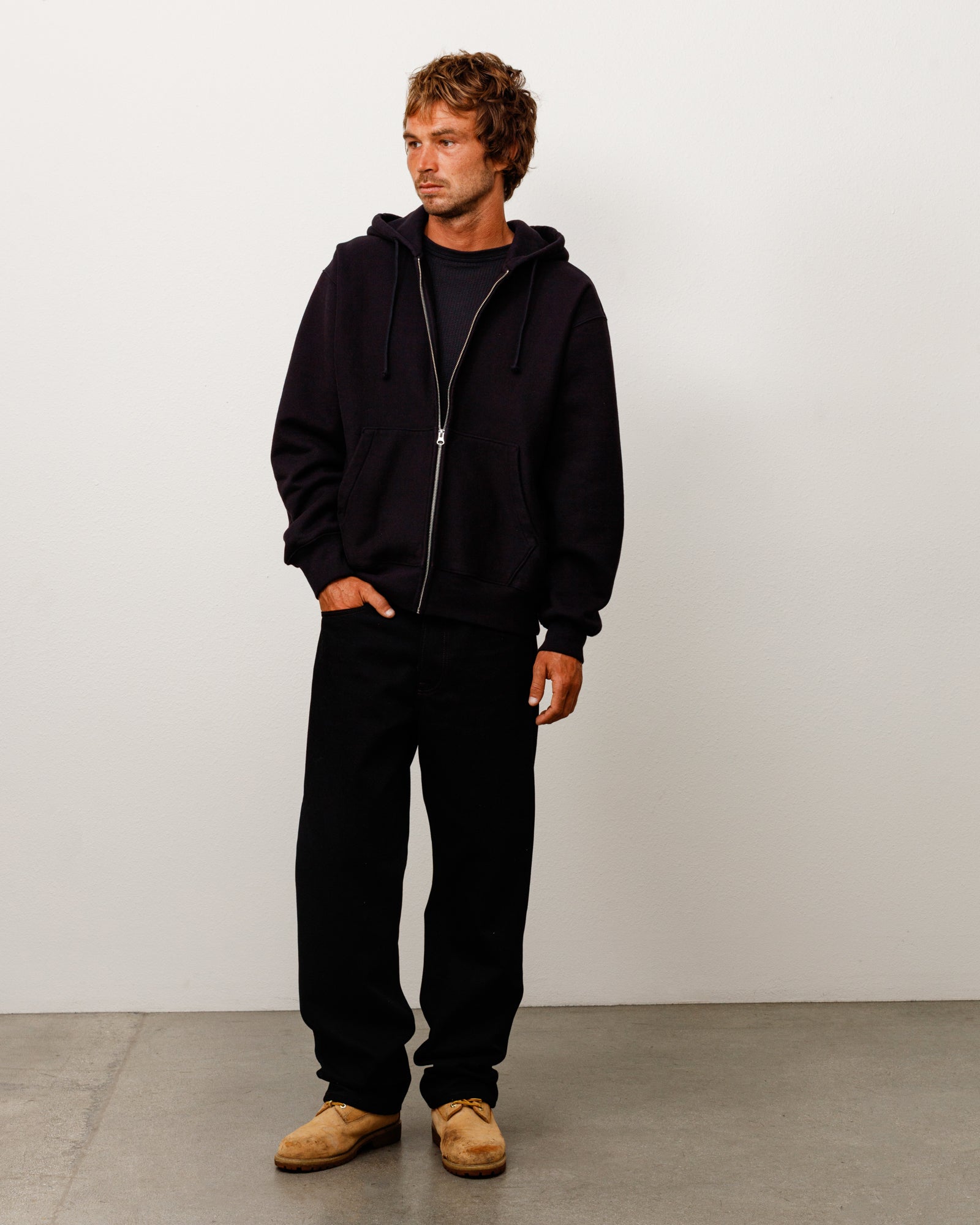 Fleece Zip Hoodie - Black | Zip-up Fleece | Stüssy UK