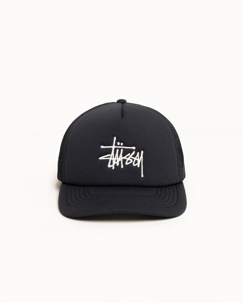 Trucker Big Basic Snapback – Black | Headwear | Stüssy UK