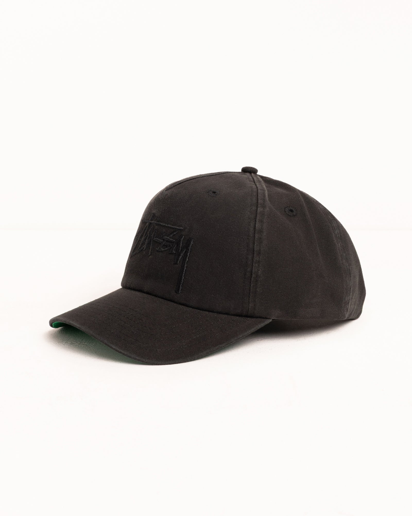 Mid-Depth Big Stock Snapback – Black | Headwear | Stüssy UK