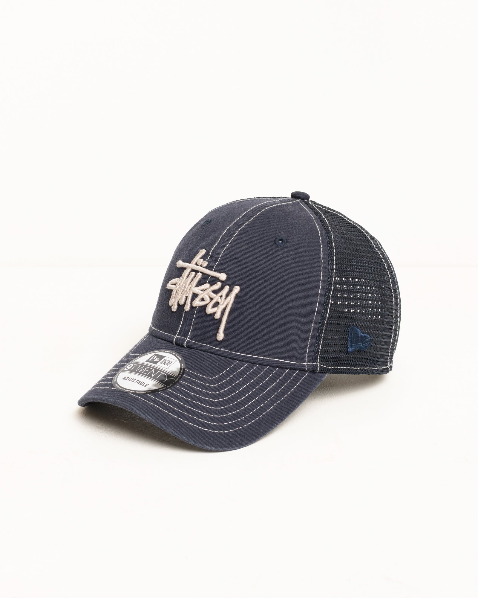 New Era 9Twenty Washed Basic Trucker – Navy | Headwear | Stüssy UK