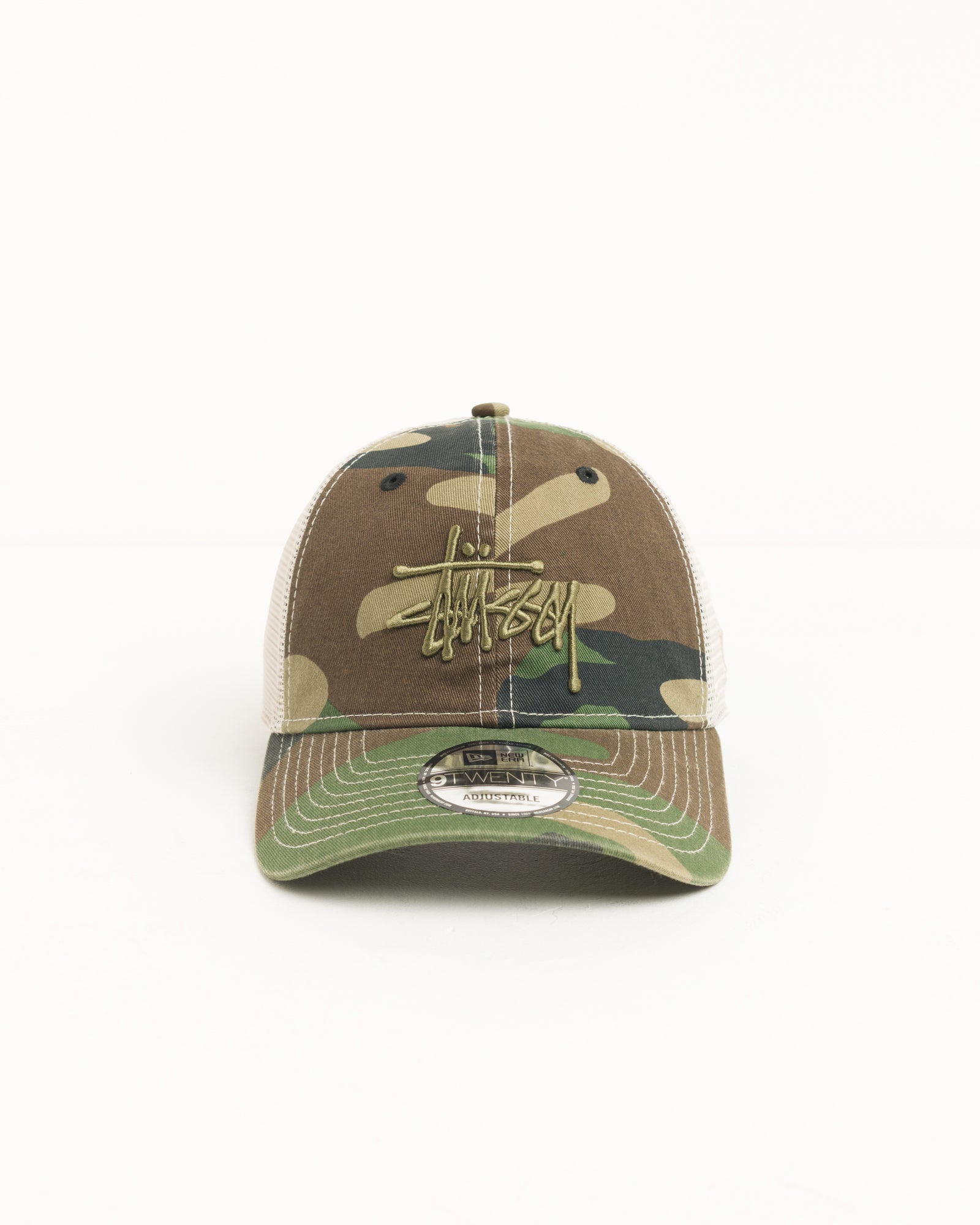 Washed Basic Trucker 9twenty Unisex In Woodland Camo