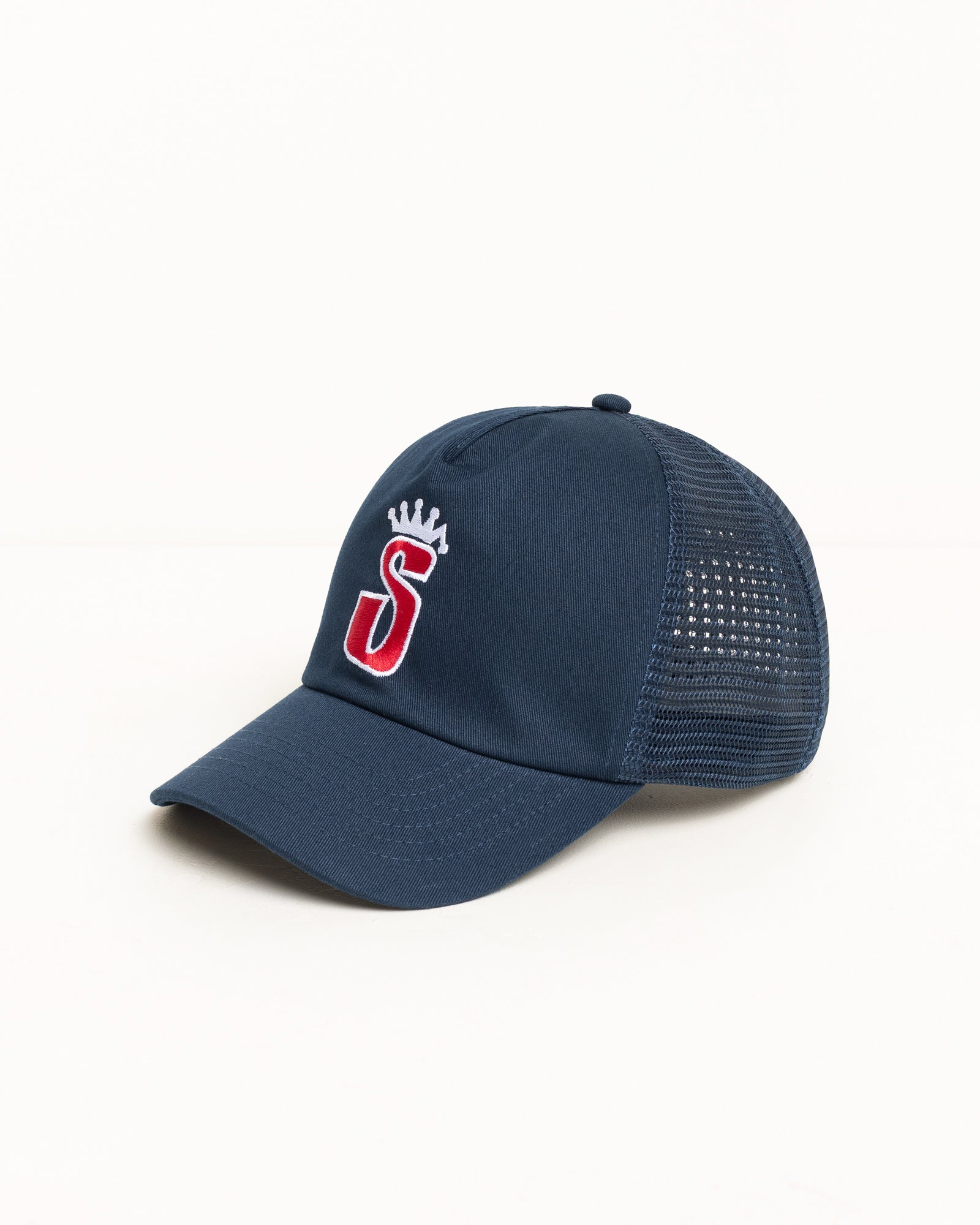 Trucker S Crown Snapback – Navy | Headwear | Stüssy UK