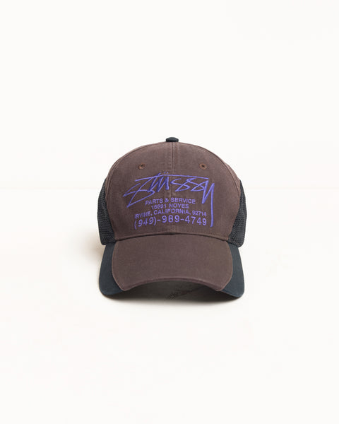 Parts & Service Mesh Cap – Brown | Headwear | Stüssy UK