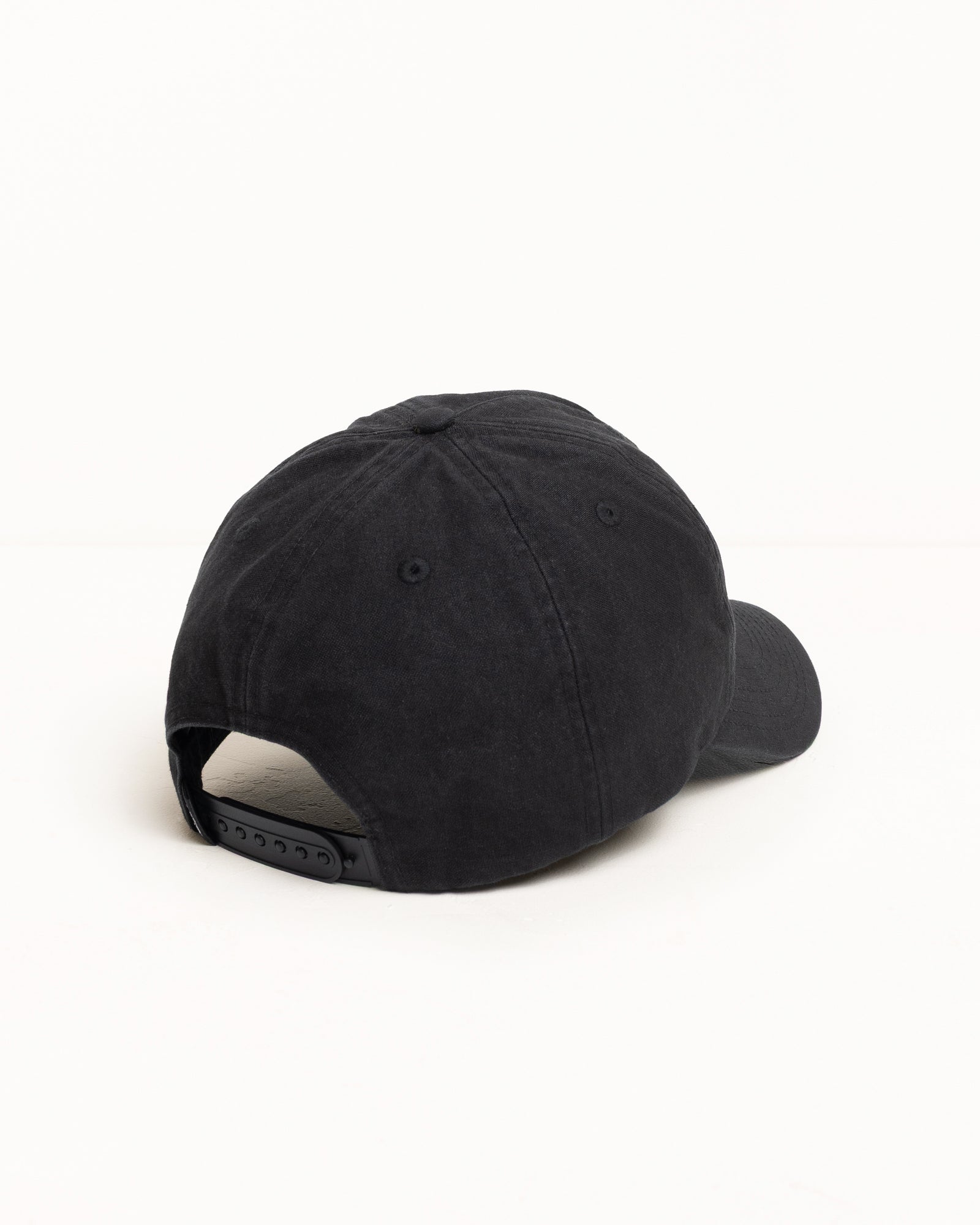 Mid-Depth Workgear Waxed Snapback – Black | Headwear | Stüssy UK