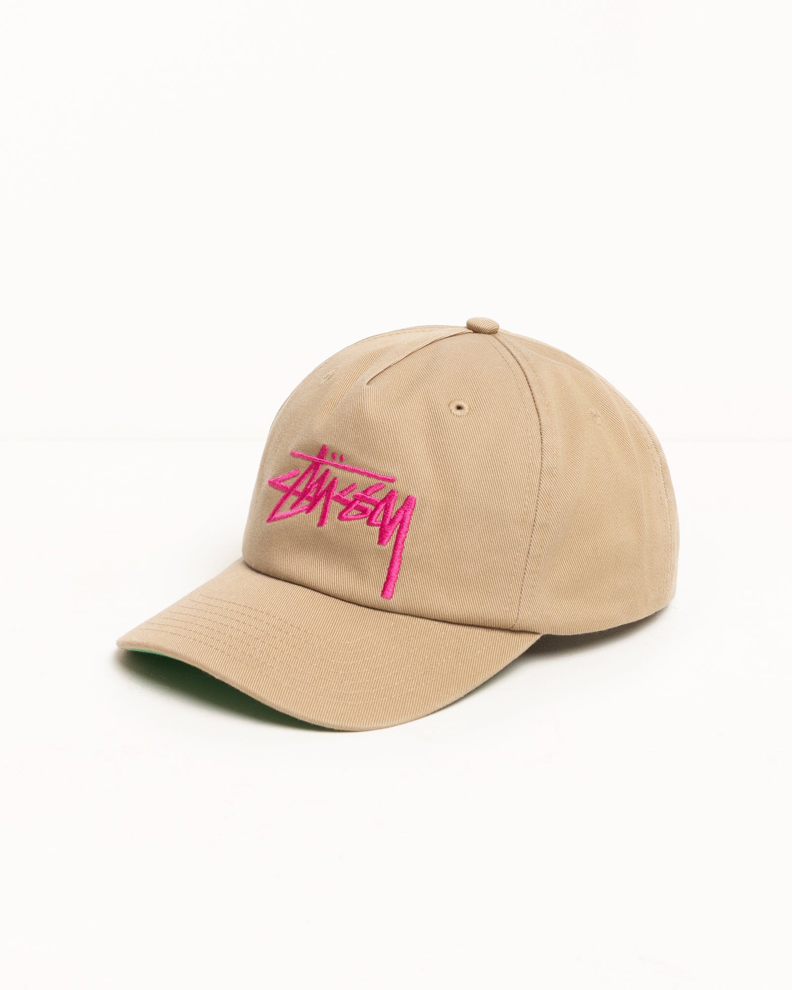 Mid-Depth Big Stock Snapback – Khaki | Headwear | Stüssy UK