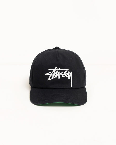 帽子 main story Cap S/M Nearly Black Mid-Depth Big Stock Snapback – Shadow Black | Headwear | Stüssy UK