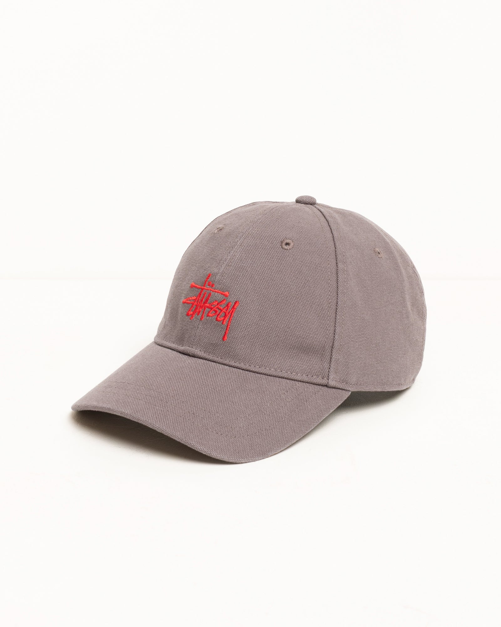 Basic Stüssy Cap Canvas – Grey | Headwear | Stüssy UK