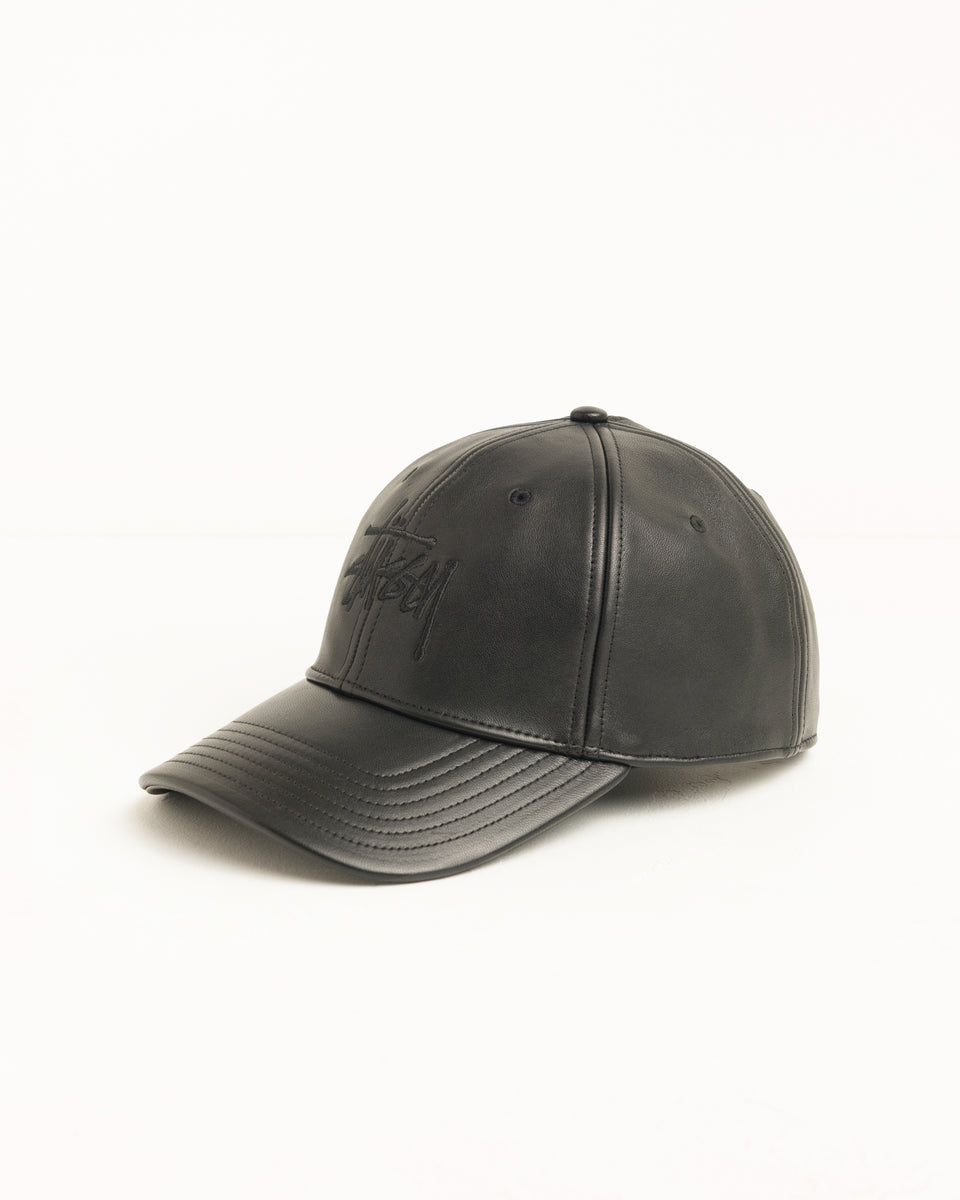 Lp Leather Strapback Cap Unisex In Black