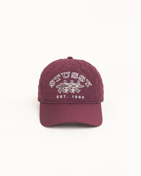 Md Quilted Surfwalk Cap Unisex In Wine