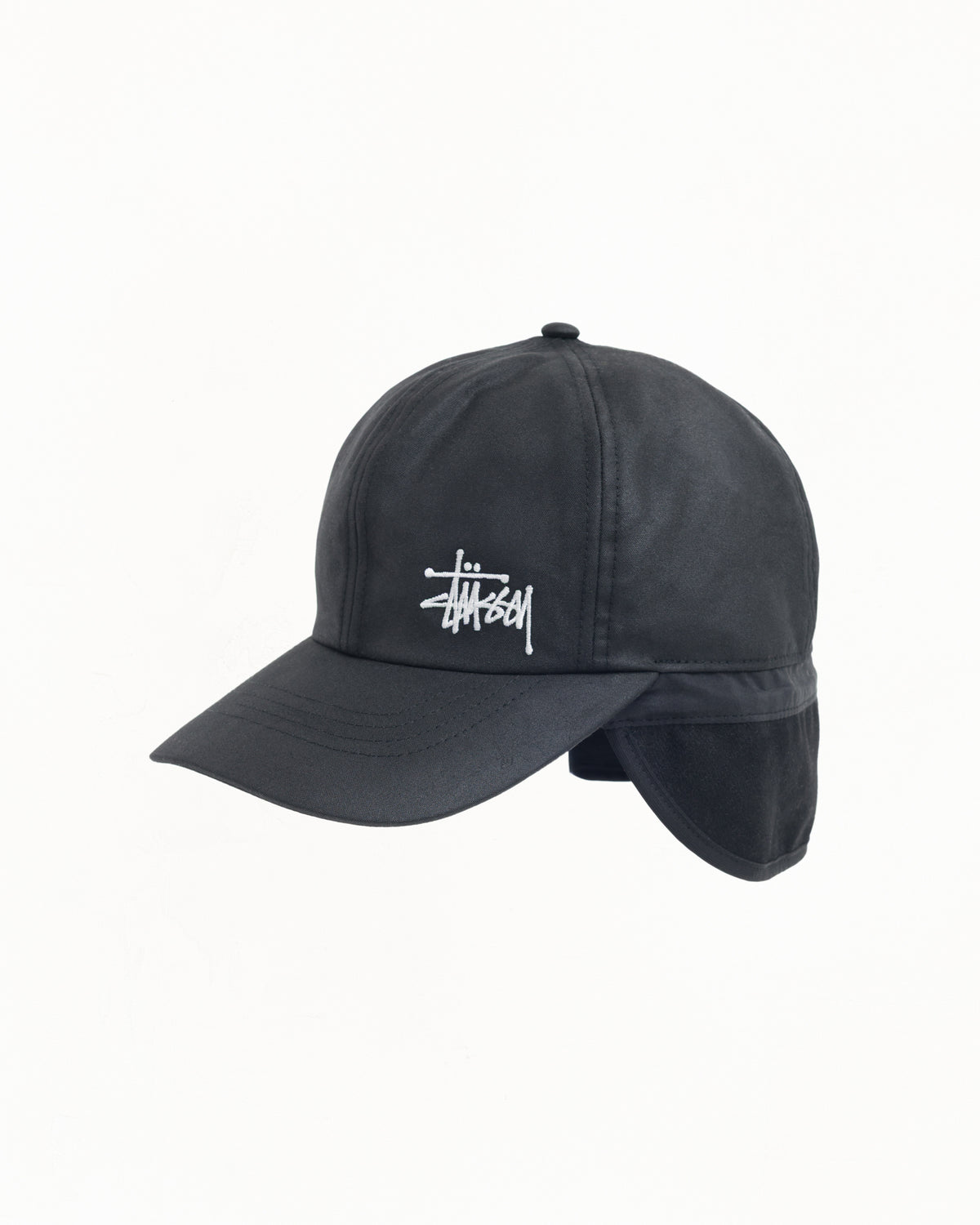 Md Waxed Earflap Unisex In Black