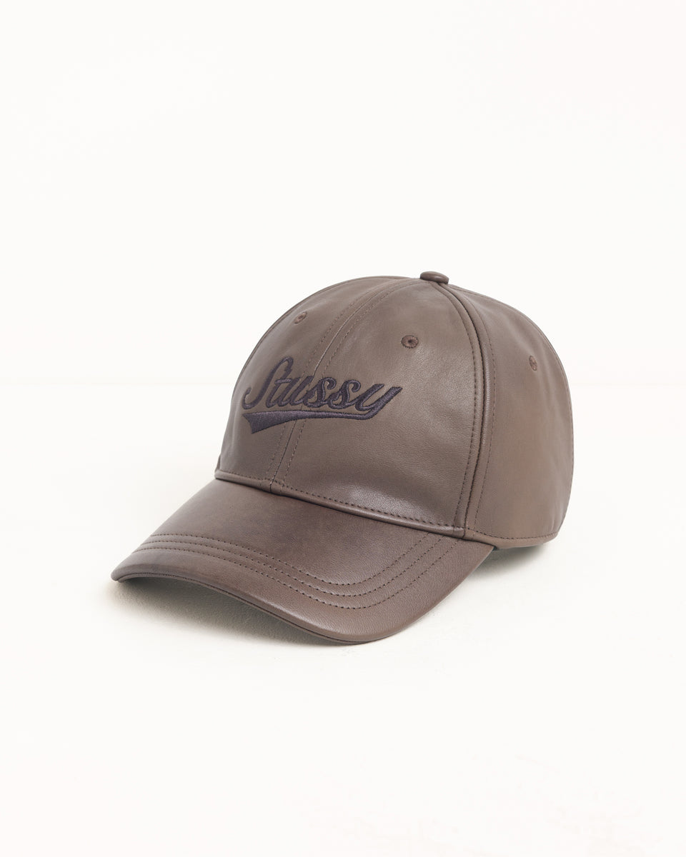 Lp Athl Leather Strapback Cap Unisex In Brown