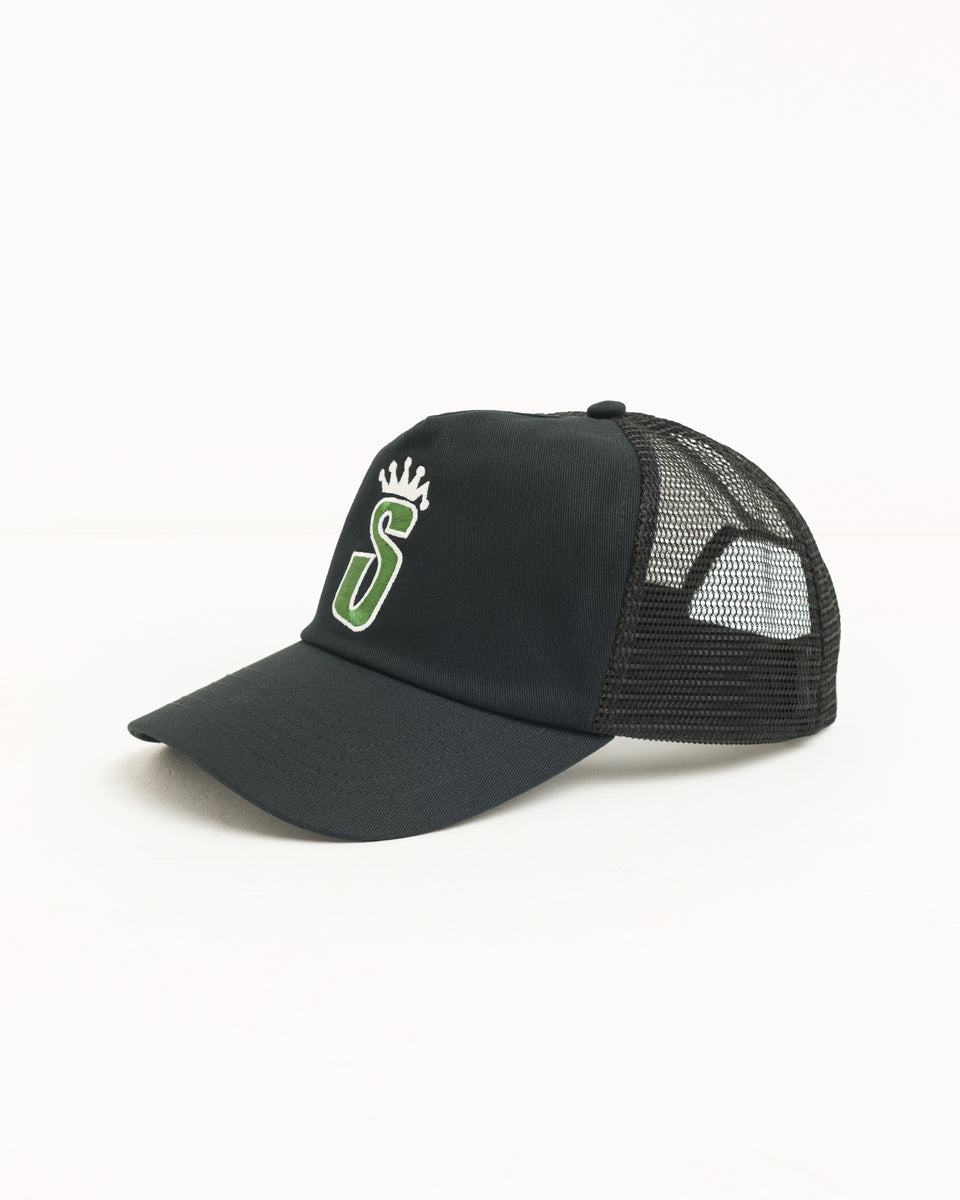Trucker S Crown Cap Unisex In Black
