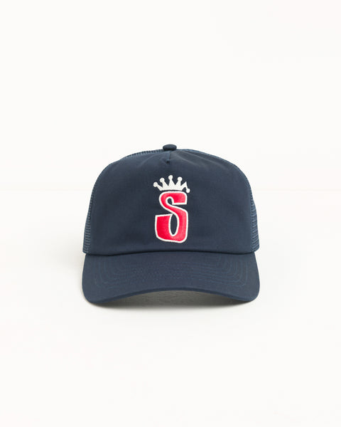 Trucker S Crown Cap Unisex In Navy