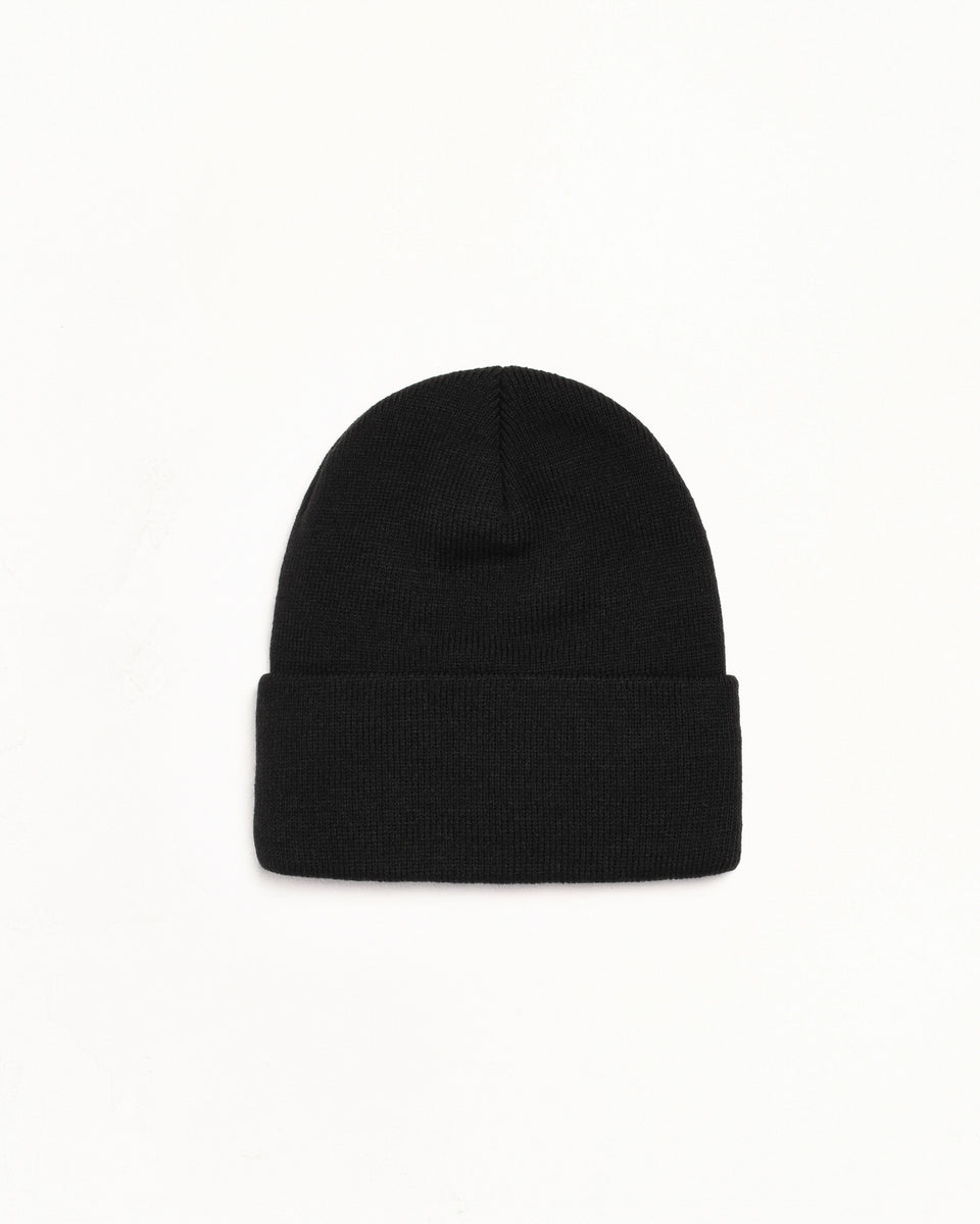 Stock Cuff Beanie Unisex In Black