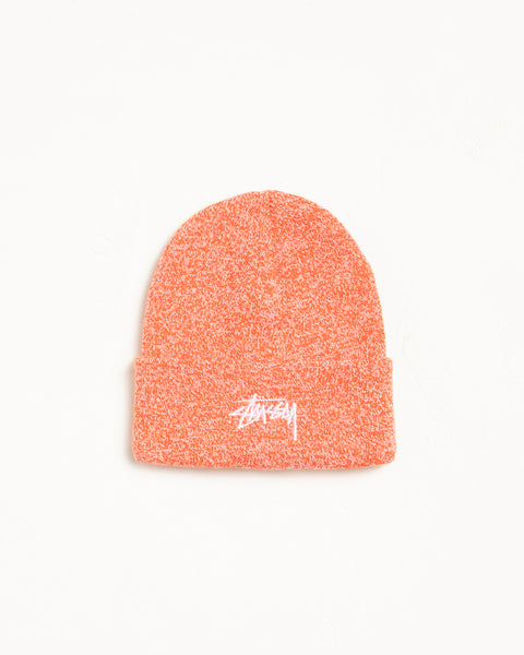 Stock Cuff Beanie Accessories In Marled Orange