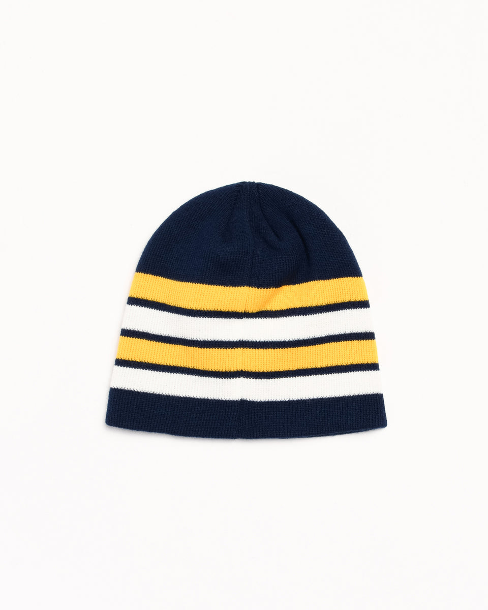 Basic Stripe Skullcap in Navy