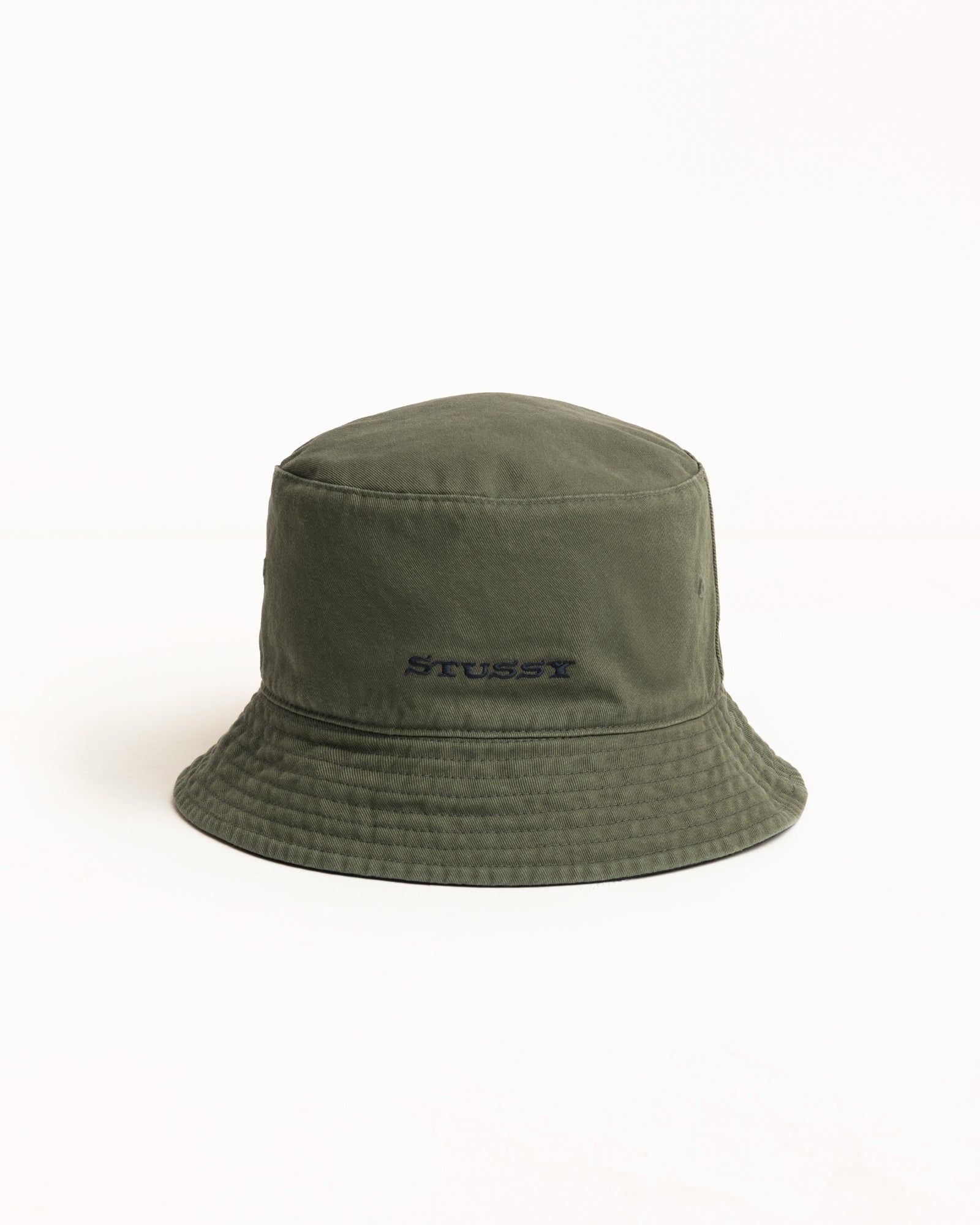 Reversible Stock Bucket Hat - Black/Olive | Headwear | Stüssy UK