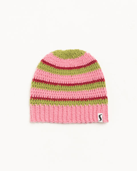 Stripe Knit Skullcap Accessories In Pink