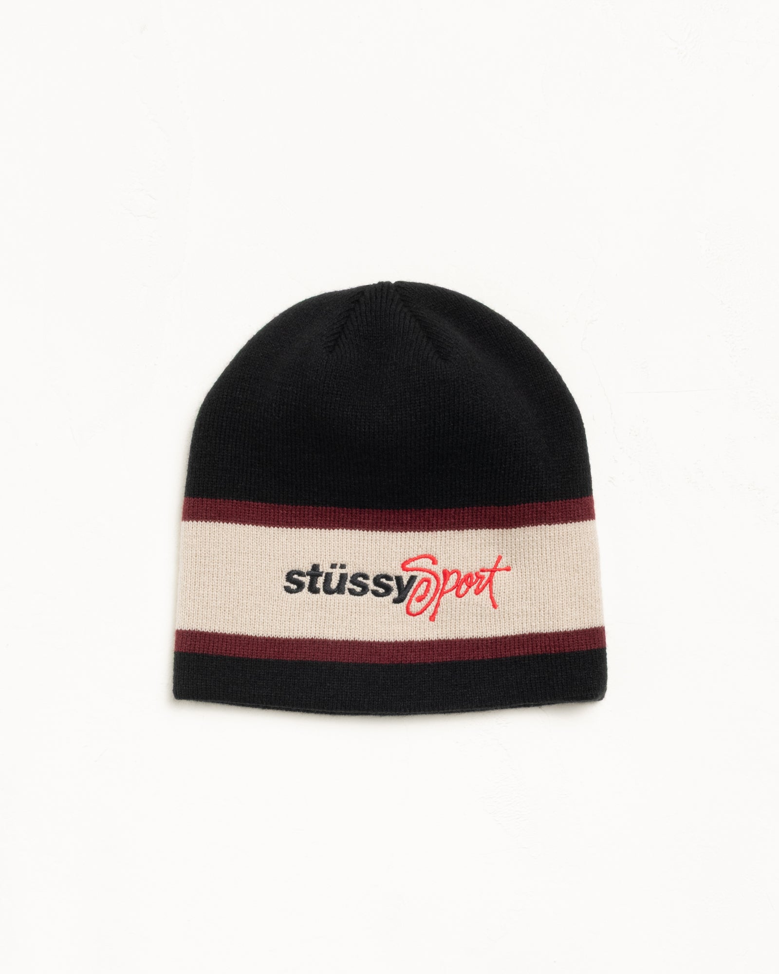 Stussy Sport Stripe Skullcap Accessories In Black