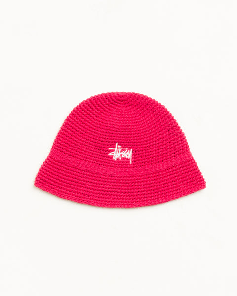 Basic Knit Bucket Hat – Red | Headwear | Stüssy UK