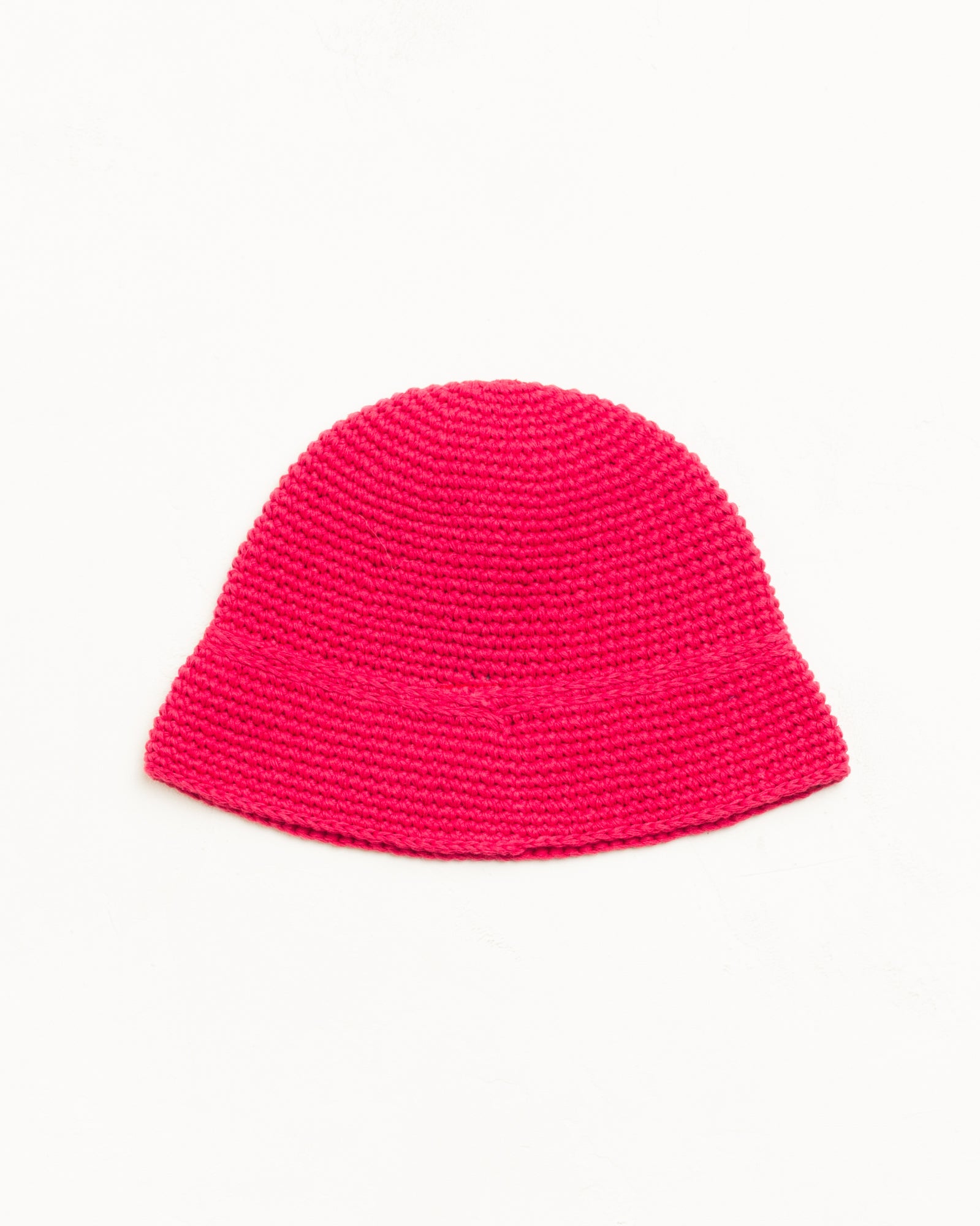 Basic Linen Knit Bucket Unisex In Red
