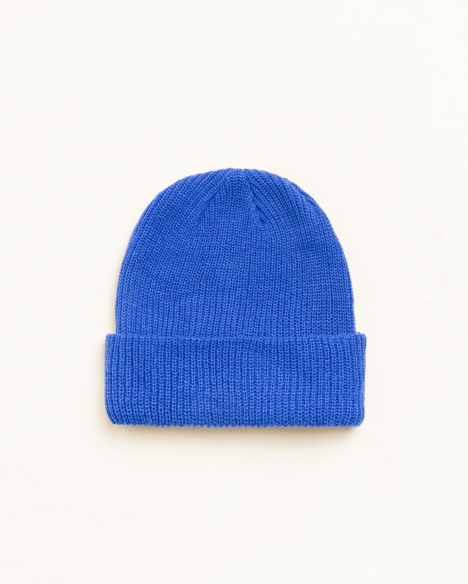 Basic Cuff Beanie Unisex In True Blue