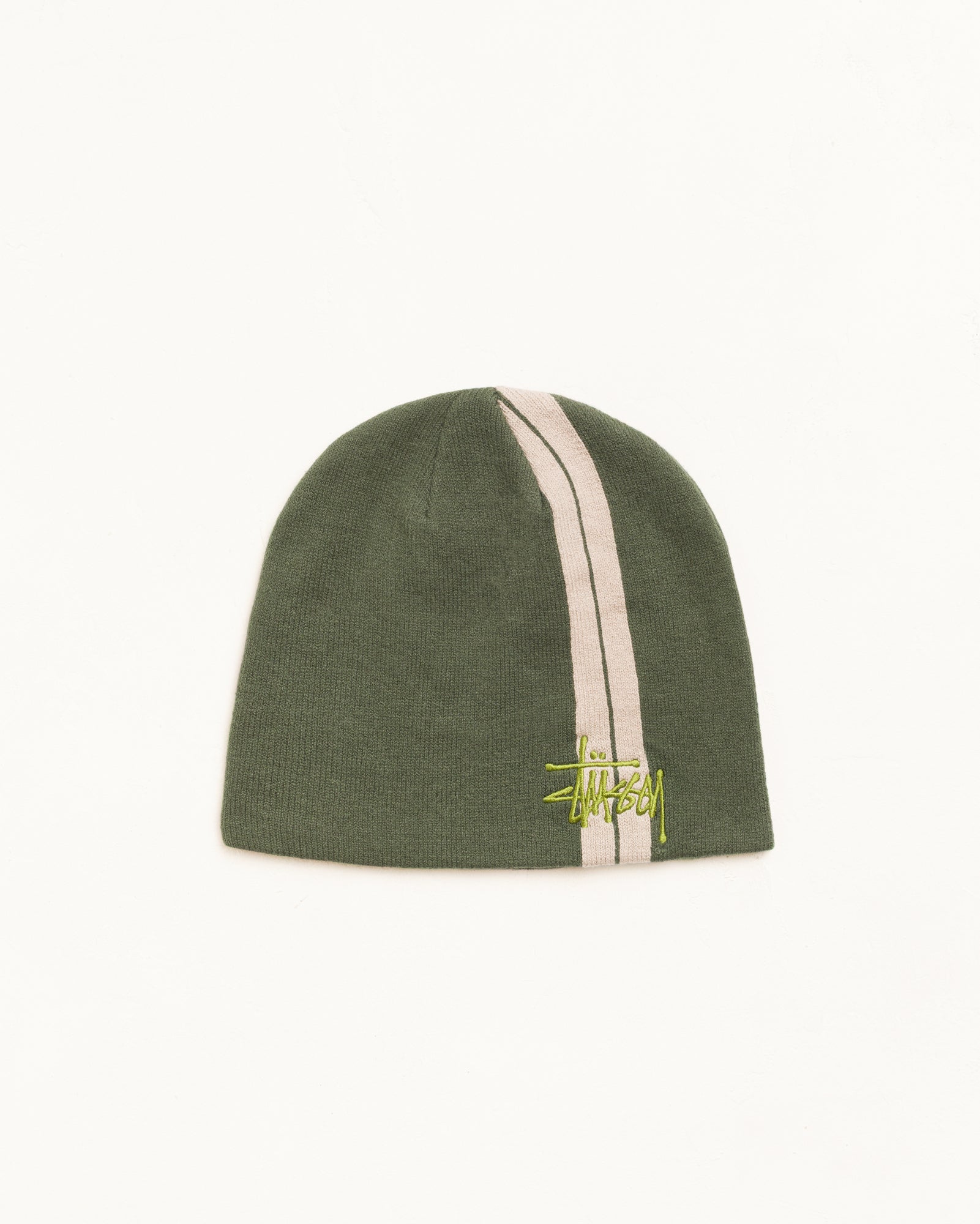 Double Stripe Skullcap Unisex In Olive | hero:main:collection:new-arrivals,shirts,tops-shirts,all,tees,outerwear,denim,knits,accessories,sunglasses,hoodies,sweats,mens-hoodies-sweatshirts,shorts,pants,bottoms,crew-sweats,zip-ups,swim,sweatpants,graphics,lazy-tees,swim,basic-9twenty,button-ups,shorts,cargos,denim-jeans,bottoms,bags,belts,wearables,gear,footwear,button-ups,basic-tops,jerseys,big-ol,classics,slim,jackets,all, | product-card-slider