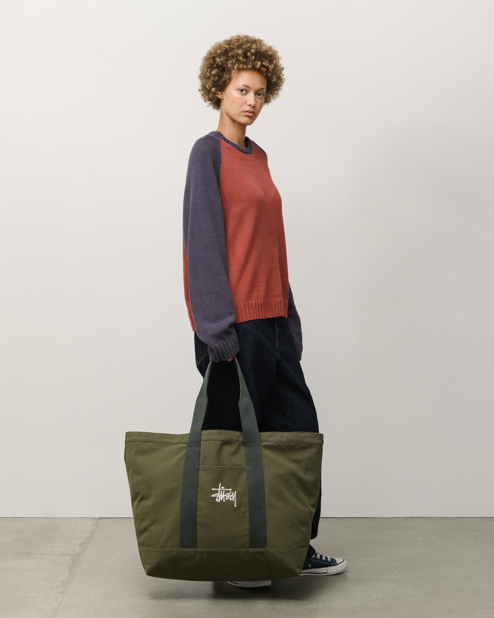 Canvas Extra Large Tote Bag Accessories Tote Bag in Green