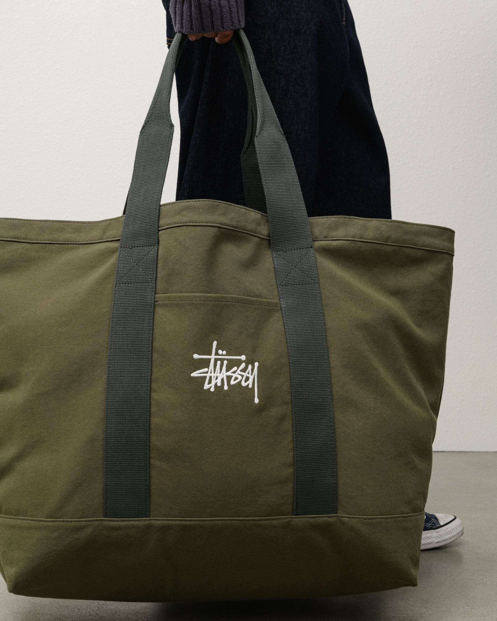 Canvas Extra Large Tote Bag Accessories Tote Bag in Green