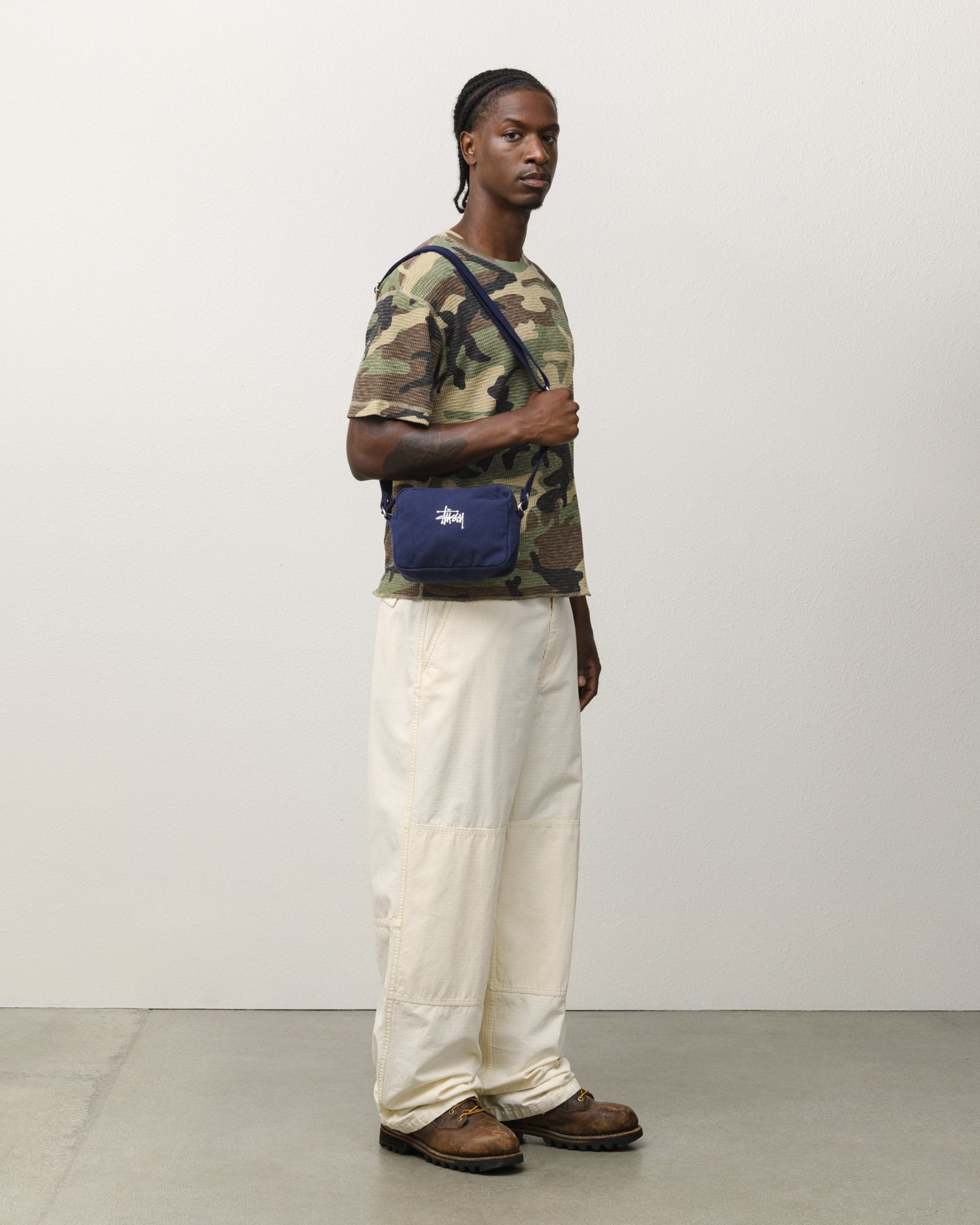 Canvas Side Pouch Accessories In Navy