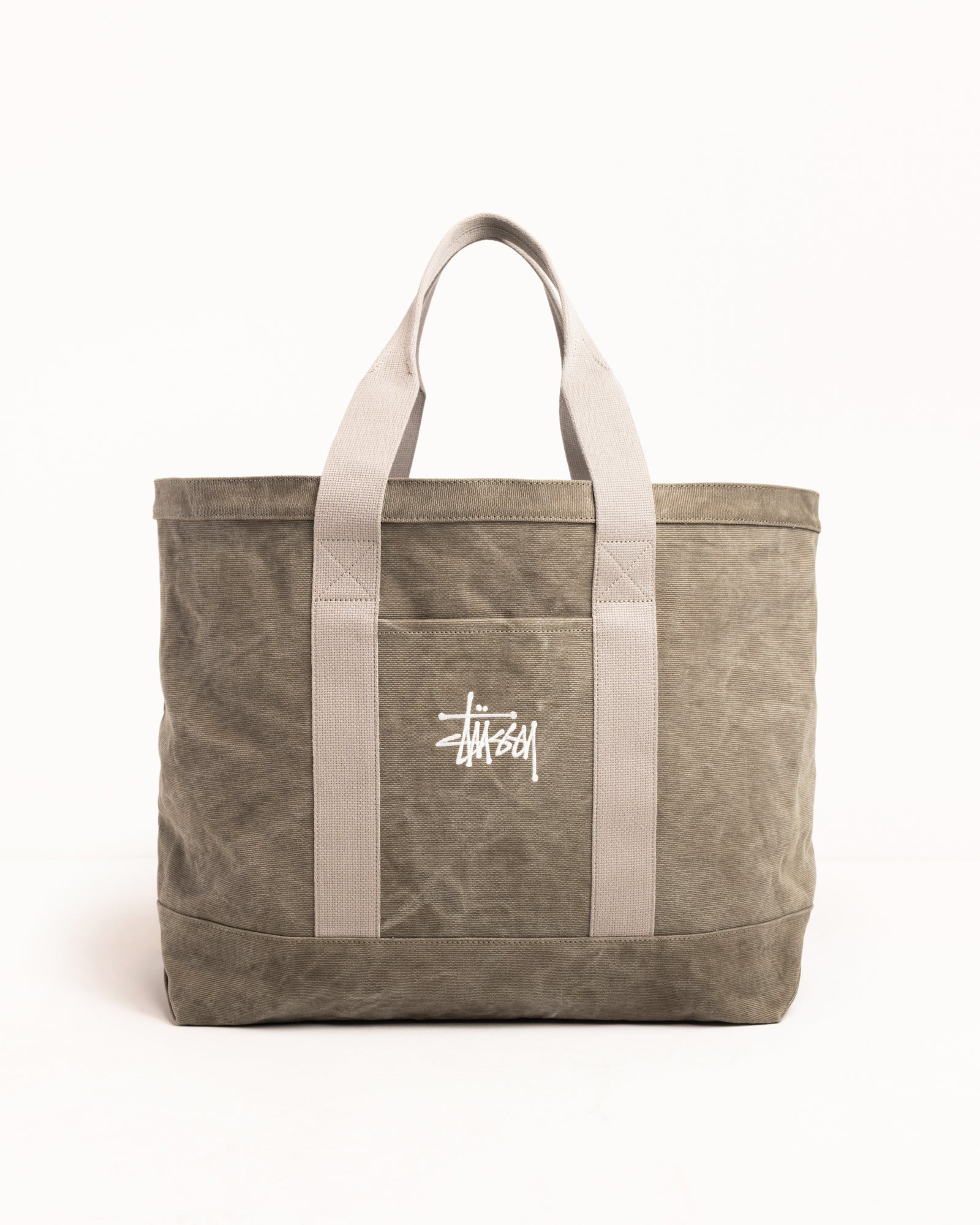 Waxed Canvas Extra Large Tote – Stone | Accessories | Stüssy UK
