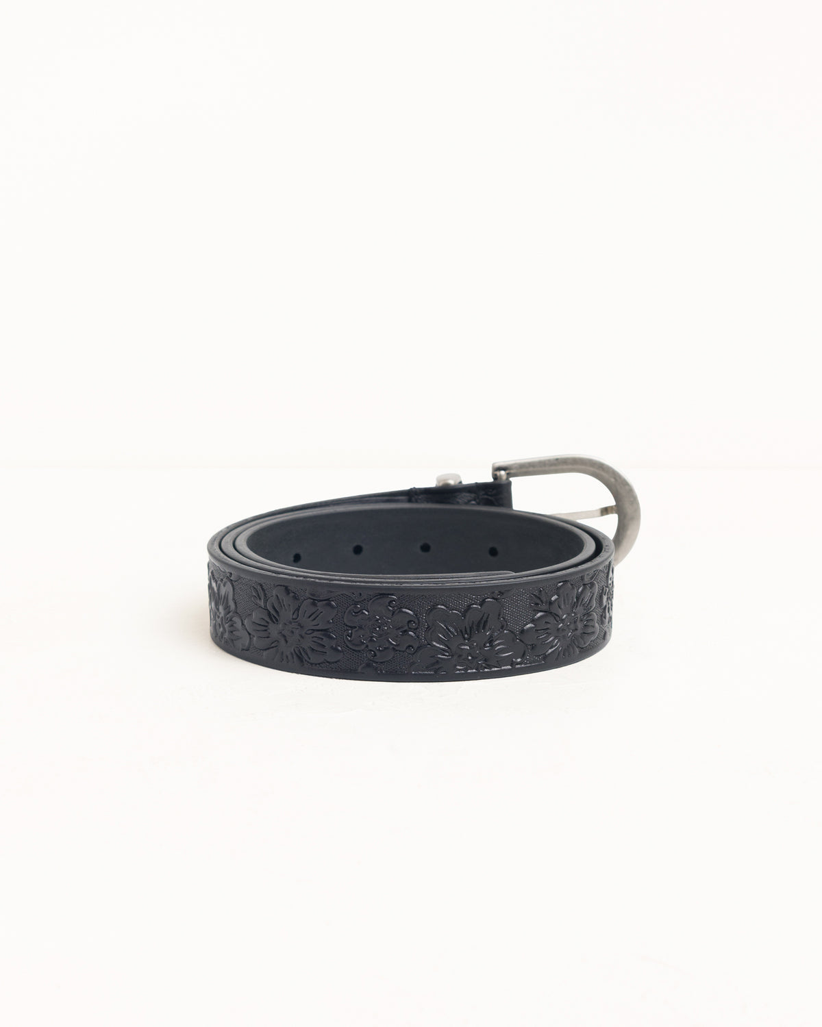 Leather Hawaiian Belt Unisex In Black