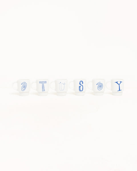 Stacking Mug Set- 6 Pcs Accessories In White