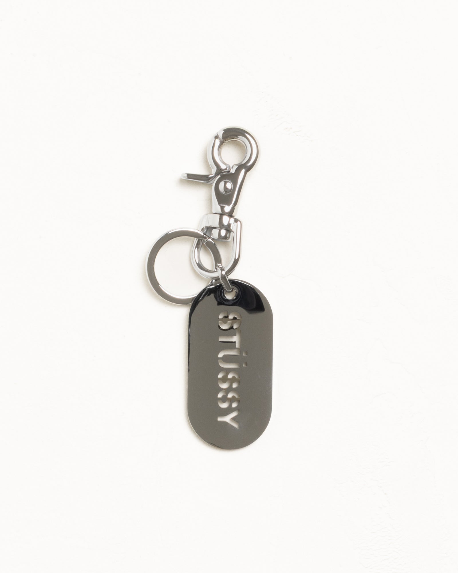Metal Tag Keychain Accessories In Silver