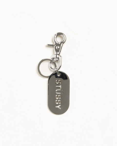 Metal Tag Keychain Accessories In Silver