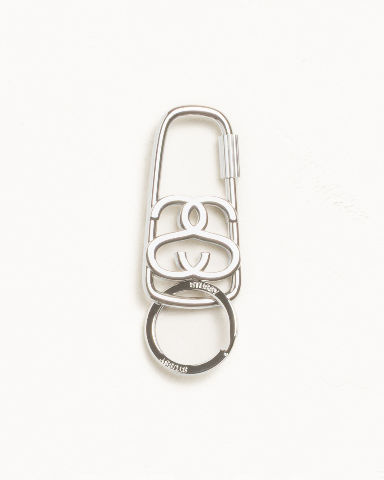 Ss Link Twist Carabiner Accessories In Brushed Nickel